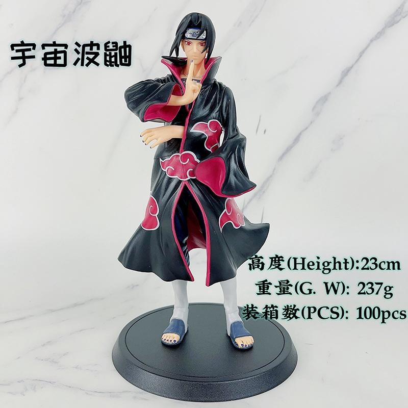 23CM Anime Naruto Shippuuden Uchiha Itachi Akatsuki Organization Gi Dress Up Model Toy Gift Collection Action Figure PVC