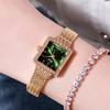 Mesh Belt Retro Square Women'S Watch With Diamonds, Women'S Quartz Watch 30M Waterproof