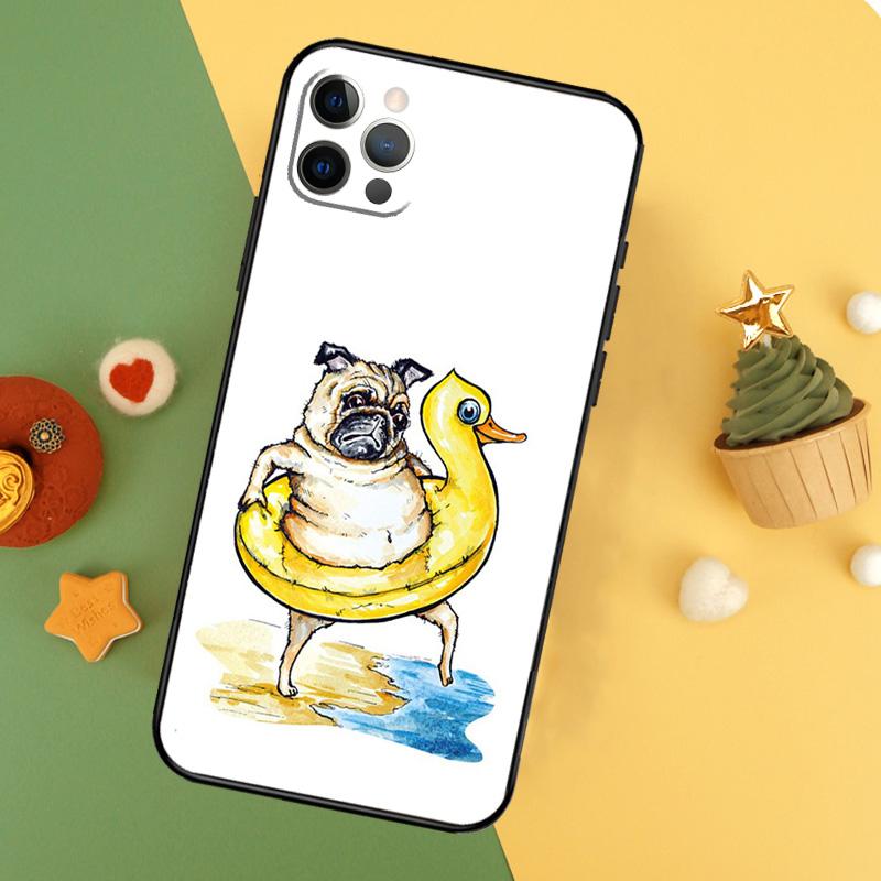 

Cute Pug Dog Phone Case For iPhone 17 17Air 16 16E 15 14 13 12 11 Pro Max 12 13 Mini Shockproof Cover iPhone 13