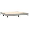 Box Spring Bed with Mattress Light Grey 200x200 cm Fabric