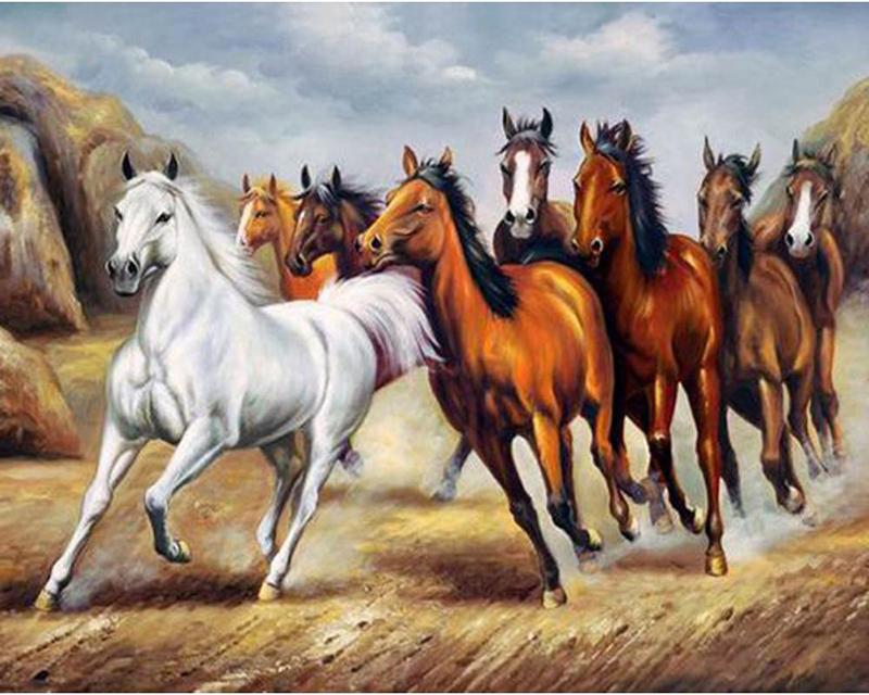 Full Drill Square Diamond Embroidery Housing Landscape Handicraft Diamond Painting Flower Animals Picture Of Rhinestone Home Decor