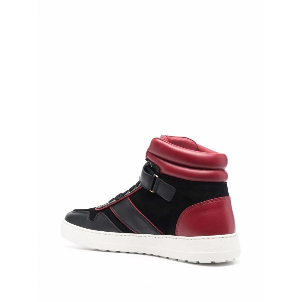 Salvatore Ferragamo Ferragamo Gancini High Top Sneakers Red