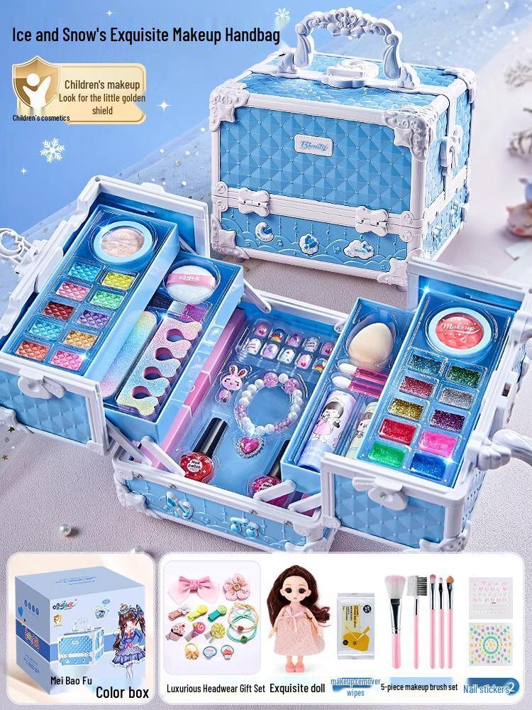 Set de Machiaj de Prințesă pentru Copii Netoxic - Cosmetice pentru Copii și Cadou Lac de Unghii