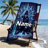 Custom Name Personalized Final Fantasy Print Beach Towel, for Trip Camping Beach Party Home Decor, Birthday Gift for Family & Friends