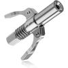 Ziciner Grease Gun Coupler, Double Handles Quick Lock Release Grease Gun Tip with 6 Thickened Jaws, 12000 PSI High Pressure Grease Fittings