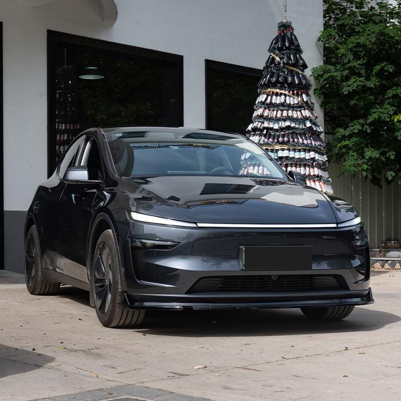 Front Bumper Front Lip Front Shovel Kit For Tesla New Model Y Juniper 2025+ Body Spoiler Splitter Segmented Front Bumper Kit