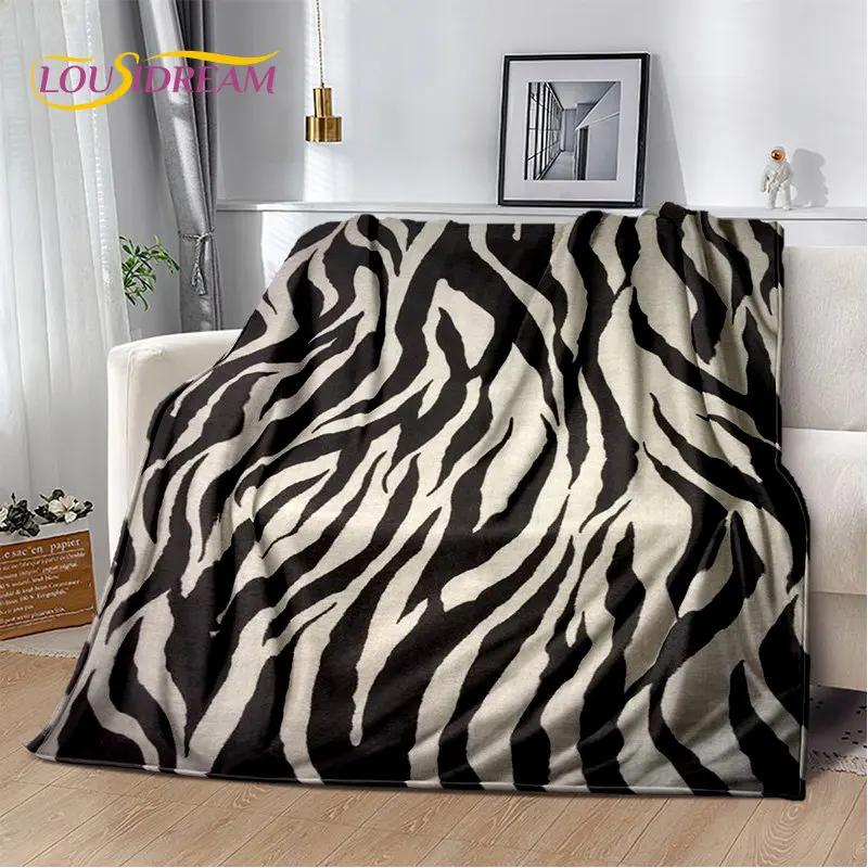 3D Colorful Zebra Pattern Soft Plush Blanket,Flannel Blanket Throw Blanket for Living Room Bedroom Bed Sofa Picnic Office Cover