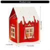 Christmas Party Decoration Paper Cottage Ornament Quick Assembly Foldable Gift Wrapping Box Accessories