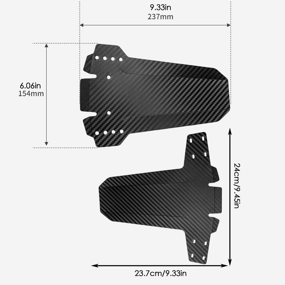 

Cycling Mud Guard Rear Front Mud Guard Mountain Bike Mudguard Foldable Bike Accessories For Road Cyclists Bikers Wet Weather чёрный