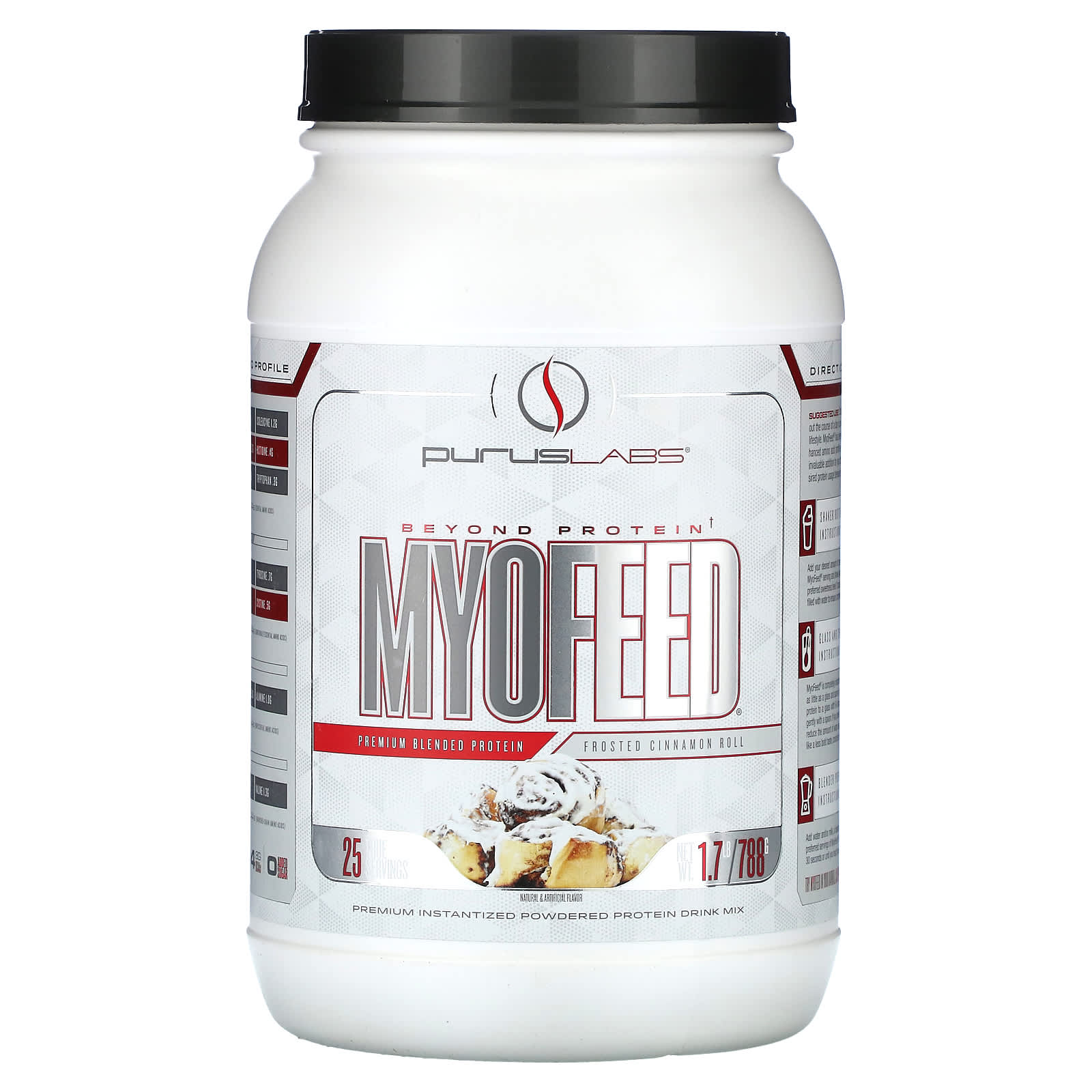 

Purus Labs, MyoFeed, Frosted Cinnamon Roll, 1.7 lb (788 g)