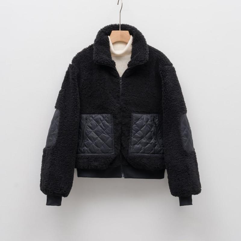 

Autumn and winter new simple warm lapel duck down casual stand-up collar short women s coat S чёрный