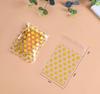 Gold Polka Dot Self-Adhesive Transparent Plastic Bags for Small Biscuits and Candy