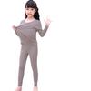 Girls' Fleece-Lined Thermal Underwear Set for Fall and Winter