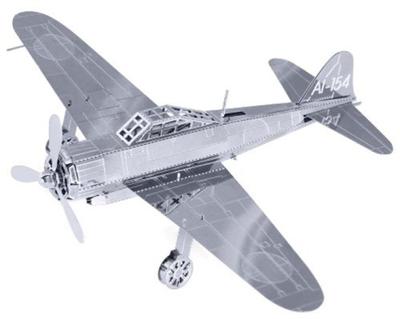 Tenyo Metallic Nano Military Zero Fighter Stainless No Glue Laser Craft 3D Japan Forces Puzzle, Series, TMN-19, Steel, Required, 0.2m Thickness,
