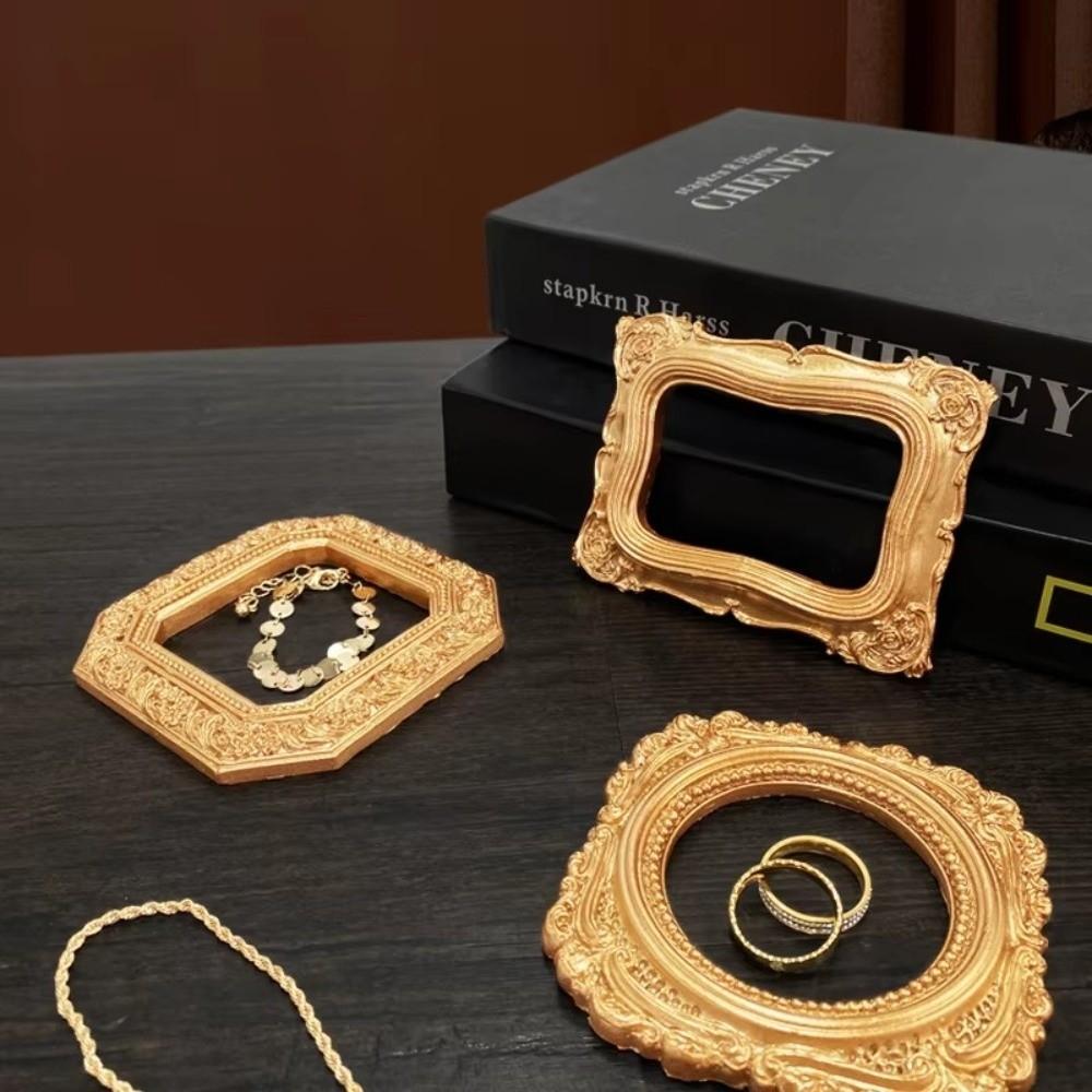 Retro Style Gold DIY Shadow Box Frame DIY European Retro Mini Photo Frames 3D Relief Gold Wedding Photo Display Frames Gifts