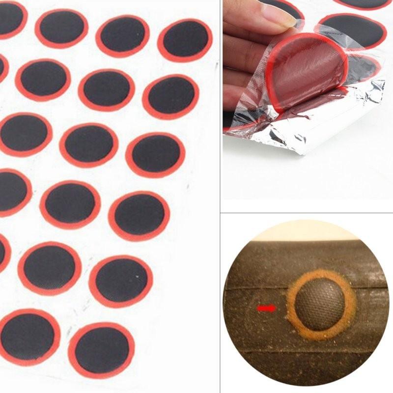48 Stück Auto Reifenflicken Rund Quadratisch Gummi Flickenstück für Schlauchboote Motorrad Fahrrad Fahrrad Reifen Schlauch Reifenpanne Reparaturwerkzeuge 25/35mm