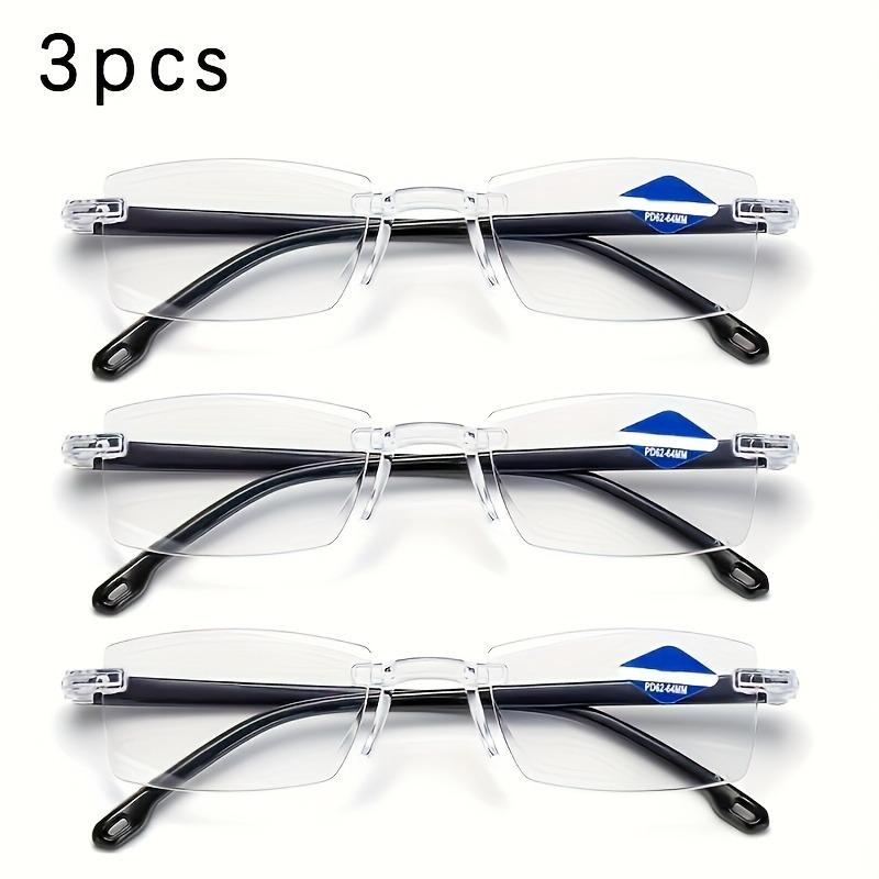 

3 Классические очки с плоской оправой под 0 градусов, подходящие для мужчин и женщин. Идеальные повседневные аксессуары и идеальный выбор для подарка.