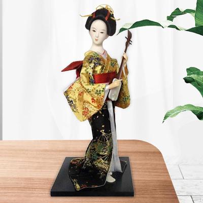 12" gheișă japoneză Asian Doll Lady Statuette Păpuși etnice pentru raft