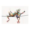 Cute Frog Graffiti Art Canvas Paintings Abstract Animals Posters and Prints on Canvas Wall Art Picture for Living Room Decor