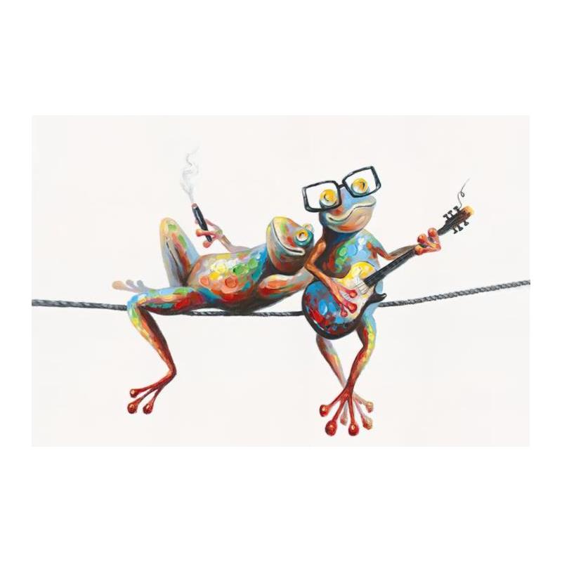 Cute Frog Graffiti Art Canvas Paintings Abstract Animals Posters and Prints on Canvas Wall Art Picture for Living Room Decor