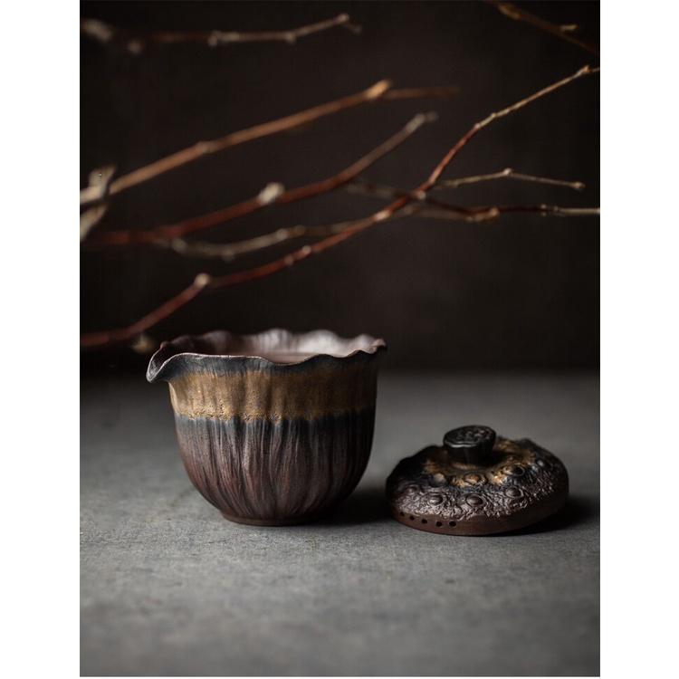 200ml Coarse Pottery Quick Tea Cup Japanese Style Ceramic Handheld Teapot Vintage Kung Fu Tea Set