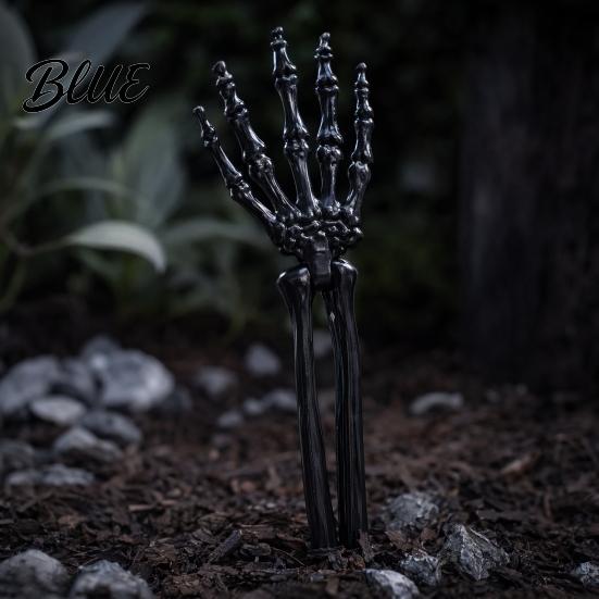 Halloween-Themen-Dekorationen Dekoration Plastik-Skeletthand Gartenpfahl Realistisches Knochen-Requisit für den Außenbereich Coole Gartendekoration Gruselige Partydekoration