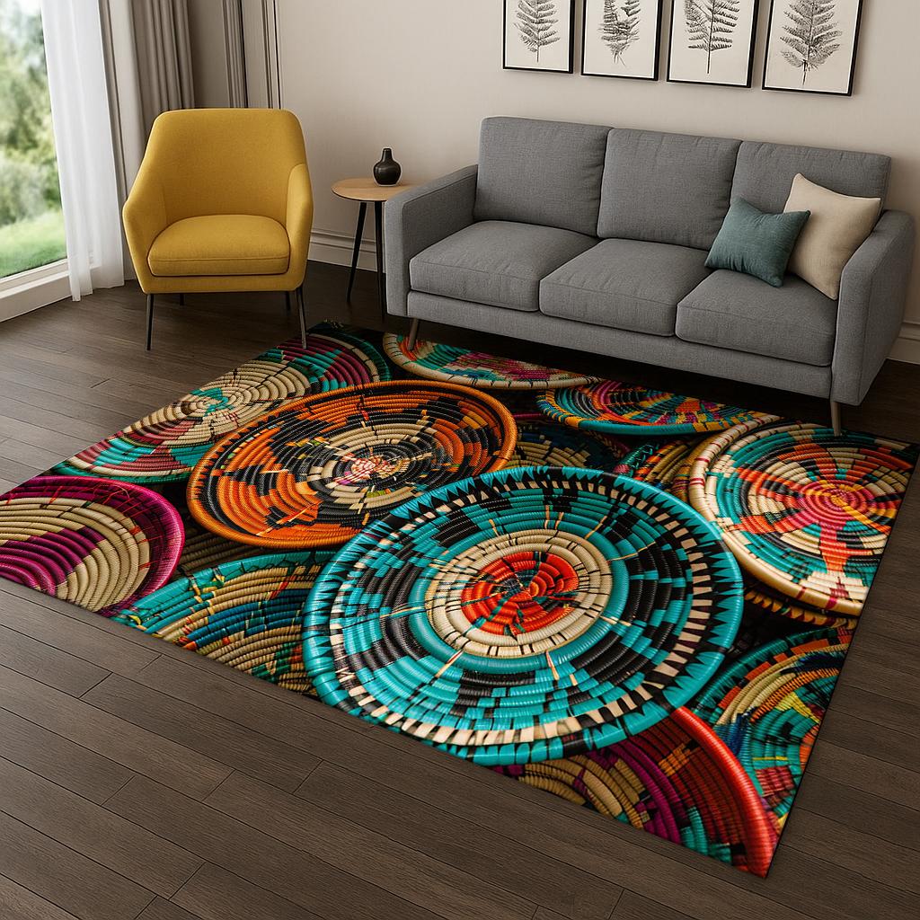 

Baskets Mandala Bohemia Carpet Carpet Rug for Sofa Bedroom Living Room Doormat Home Decor,Kid Game Area Rug Non-slip Mat Gift 40x60cm