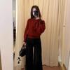 Asymmetrical One-Shoulder Gray Knit Sweater - Women's 2024 Autumn Loose-Fit Pullover