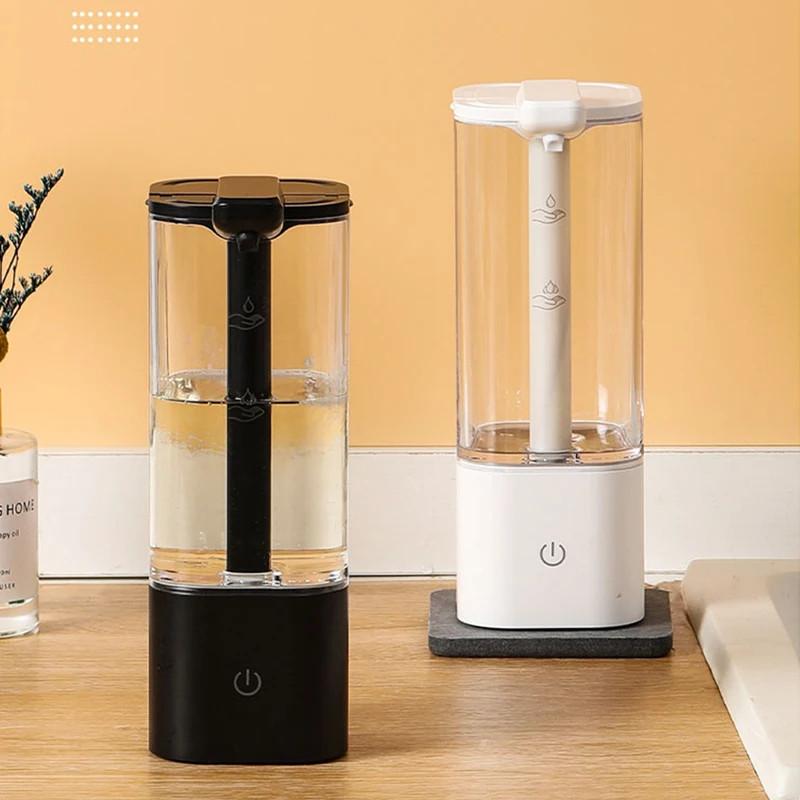 550ml Großvolumiger Küchen Automatischer Flüssigseifenspender USB Wiederaufladbar/Batterie Berührungsloser Handdesinfektionsmittelspender