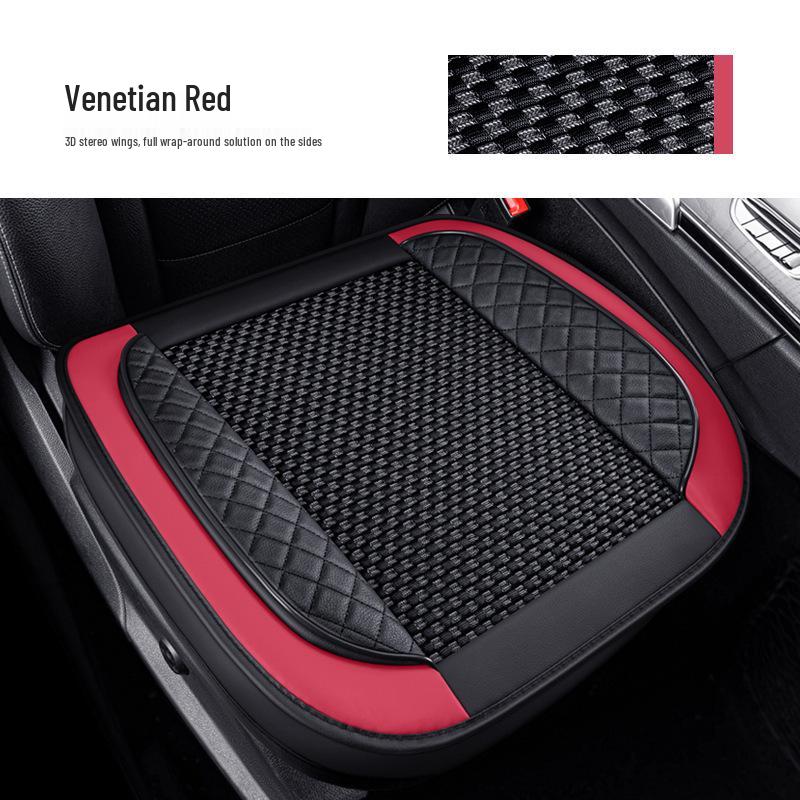 Leather Universal Car Seat Cushion, Breathable and Full Surround Design for All Seasons.