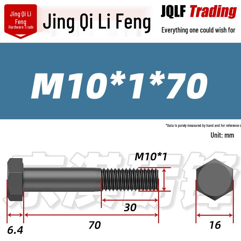M8-M27 Sechskantschraube mit Feingewinde, Teilgewinde für Maschinenbau, Festigkeitsklasse 12.9