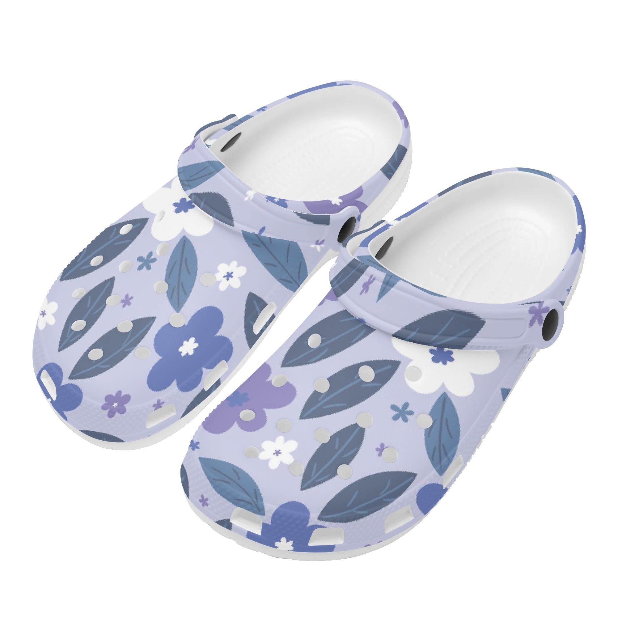Pattern Printed EVA Casual Clogs Unisex Soft Sole Lightweight Slip On Sandals Slippers Soft Sole Summer Shoes Daily Wear 36 белый