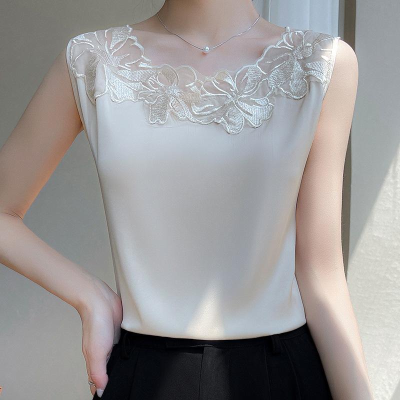 Women's Summer Lace Splicing Vest Temperament Loose Inner Tops