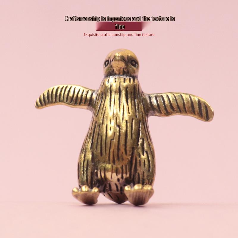 Year of the Dragon Brass Penguin Ornaments - National Tide Handcrafted Souvenirs for Home Decor
