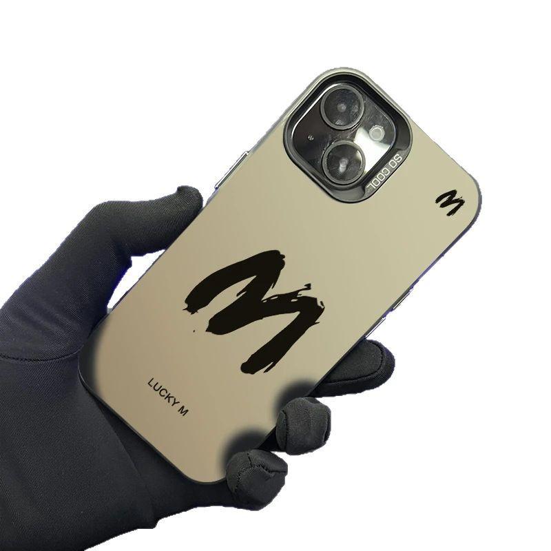 Lucky Letter for Apple 16/15promax Mobile Phone Case iPhone 14 Color Silver 13 Creative 12 Personality 11
