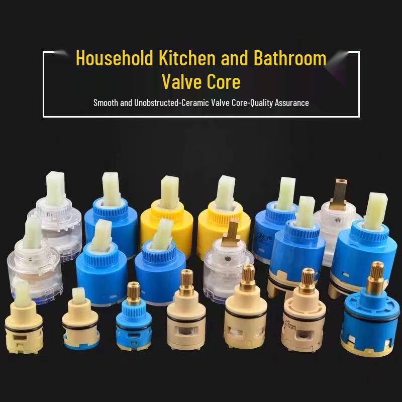 Ceramic Hot/Cold Faucet Cartridge Kit for Kitchen, Basin, and Shower Repair