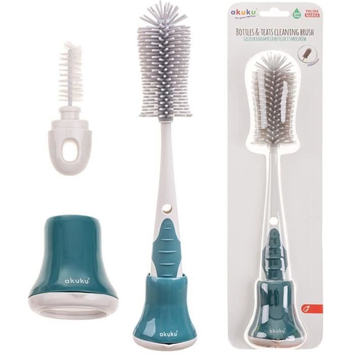 BROSSE EN SILICONE AKUKU AVEC SUPPORT