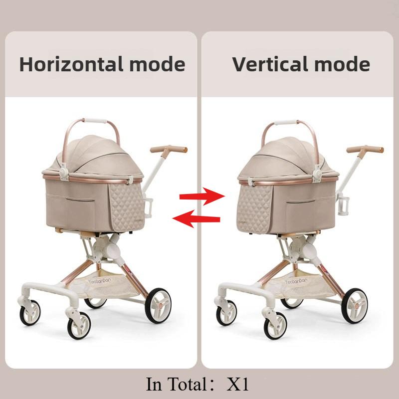 

Foldable Pet Cart Strollers Basket Change Direction Medium Dogs Strollers Detachable Cat Dog Trolley Carrier Wheels Outdoor