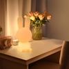 USB Rechargeable Bunny Night Light with 16 Lighting Modes Touch Control Soft Silicone Material Portable Table Lamp for Bedroom and Kids Room