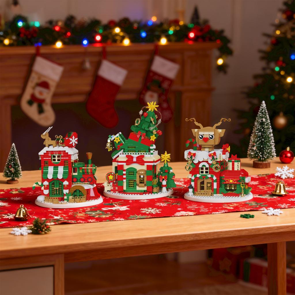 Christmas Building Block Toys For Boys And Girls, Compatible With , Elderly Men, Snowmen AndReindeer