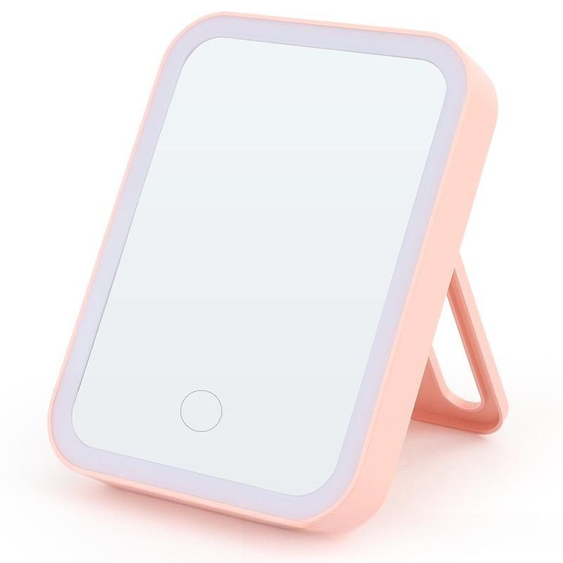Mirror, Makeup Mirror, Led Light, Small Mirror for Student Dormitories, Desktop, Ins High Appearance Level, Large Desktop Light