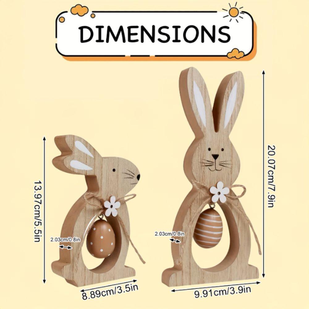 Wooden Material Wood Easter Decoration Festive Design Wooden Easter Decor  Party Decorations