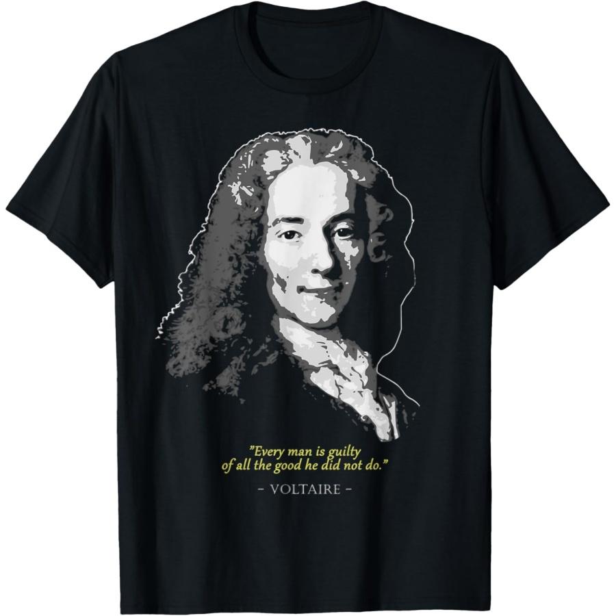 Voltaire Quote T-Shirt XXXXXL чёрный