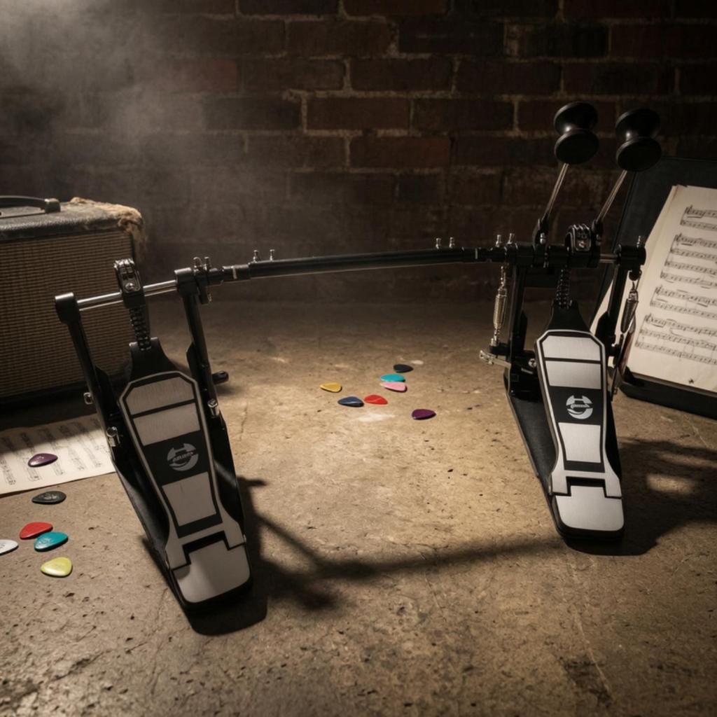 Double Bass Drum Pedal Adjustable Kick Stable for Rehearsal Rooms