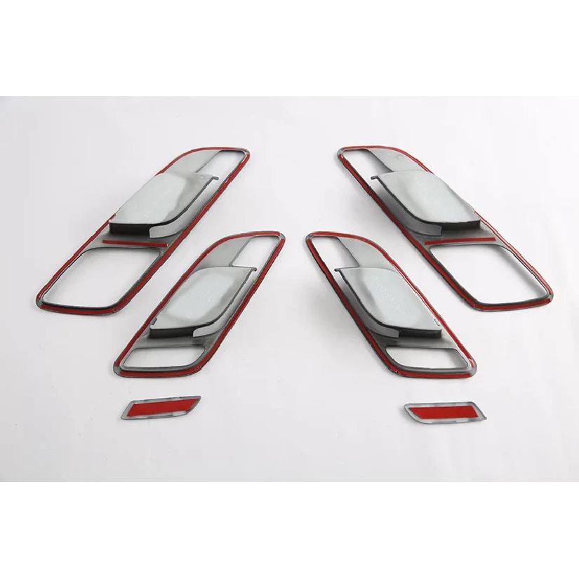 For MG HS 2018- Car Accessories Carbon Fiber Style Inner Door Handle Cover Catch Bowl Trim ert Bezel Frame Garnish