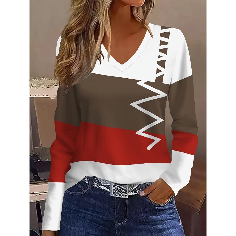 

Fashionable, elegant, casual, vacation, abstract painting, contrasting color block splicing, geometric striped graphics S