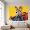 Film Kaninchen Peter Wandteppich Mehrere Größen Gedrucktes Cartoon-Design Polyester Dekoration für Schlafzimmer Wohnheim Feierparty Wohnzimmer