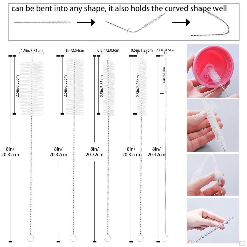 7Pcs Bottle Brush Set Kitchen Cleaning Tools High Performance Water Cleaner