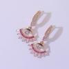 1 Pair Fashion Eyes Dangle Earrings for Women Zirconia Earring Jewelry Wedding Party Accessories
