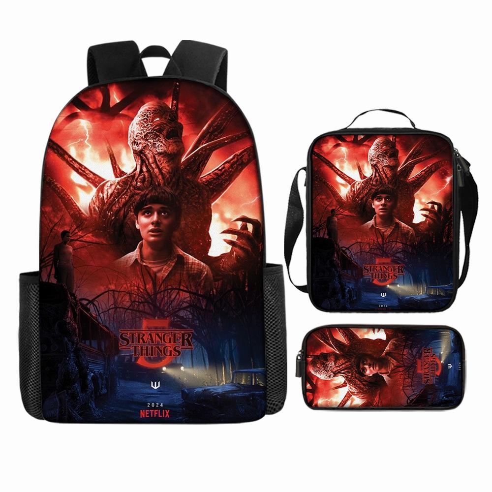 Stranger Things5 Rucsac pentru copii+geantă de umăr+etui pentru creioane KTB